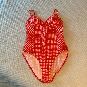 ☀️$4.99 SHIPPING☀️ Tory Burch Gingham One Piece Swim Suit